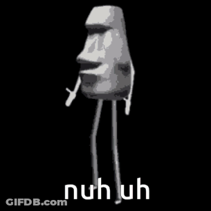 A Statue Of A Face With Long Legs And Arms Is Dancing . GIF