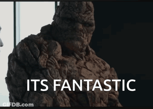 A Statue Of A Man With The Words Its Fantastic On The Bottom GIF