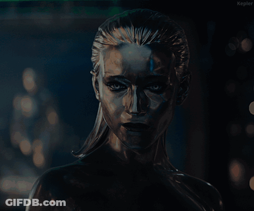 A Statue Of A Woman With The Word Galactus Written On The Bottom GIF