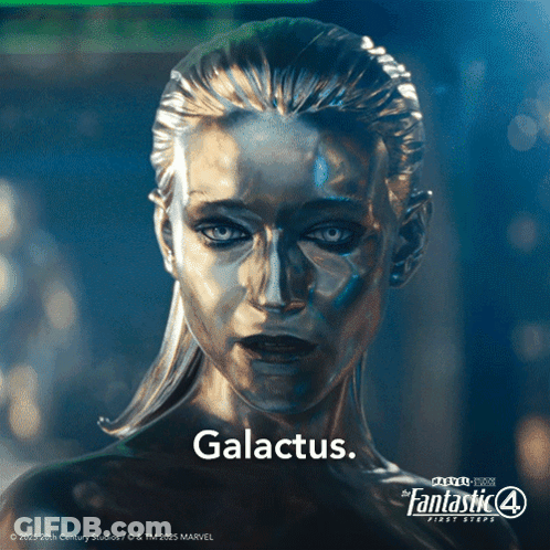 A Statue Of Galactus From Fantastic Four First Steps GIF
