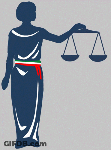 A Statue Of Lady Justice Holding Scales Of Justice GIF