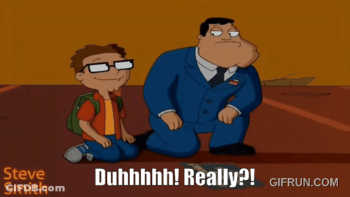 A Steve Smith Cartoon Shows A Boy Kneeling Next To A Man GIF