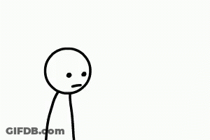 A Stick Figure With A Sad Face And The Words `` The Point '' Written Above It . GIF