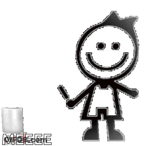 A Stick Figure With A Smiley Face And The Words " I Love Dad " GIF