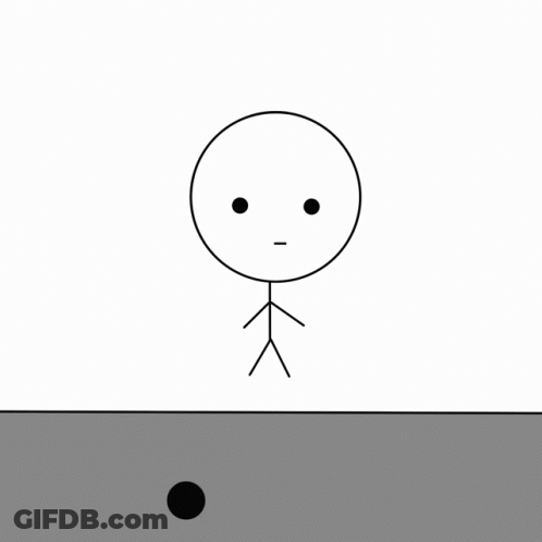 A Stick Figure With The Word Nah Written Below It GIF