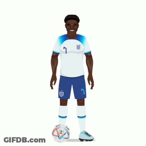 A Sticker Of A Soccer Player With The Number 7 On His Shirt GIF