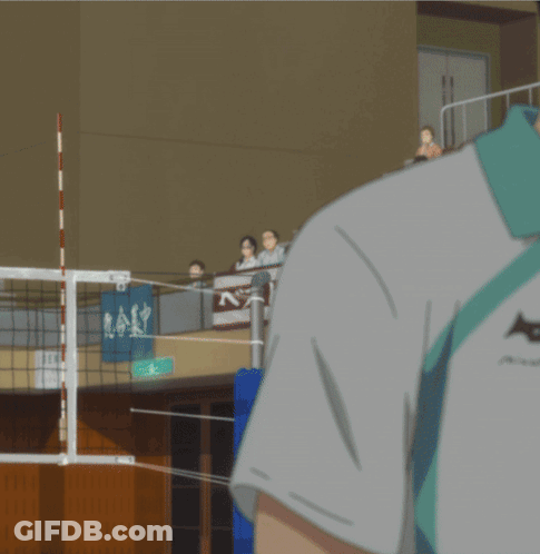 A Sticker Of A Volleyball Player With The Number 1 GIF