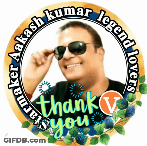 A Sticker That Says ' Aakash Kumar Legend Lovers Thank You ' GIF