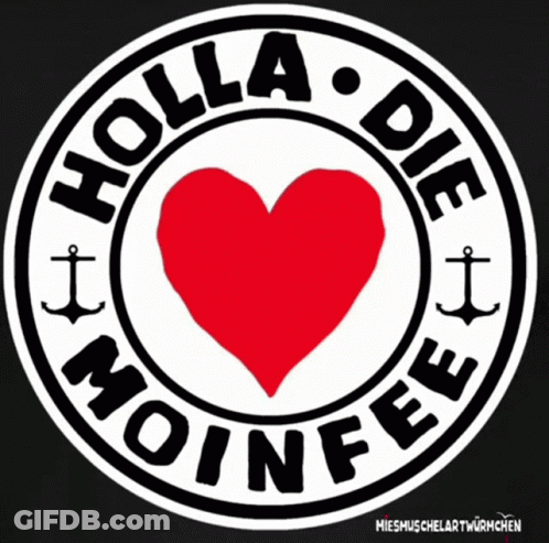 A Sticker That Says Holla Die Moinfee On It GIF