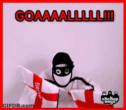 A Stickup Boys Advertisement Shows A Person Holding A Flag GIF