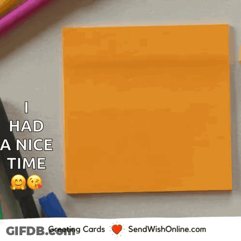 A Sticky Note That Says " Thank You " On It GIF
