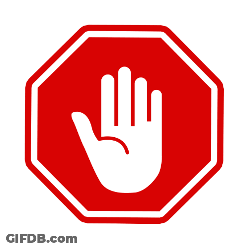 A Stop Sign That Says Do Not Que GIF
