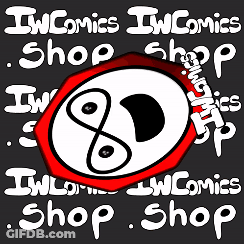 A Stop Sign With A Smiling Face And The Words Iwcomicsop Behind It GIF