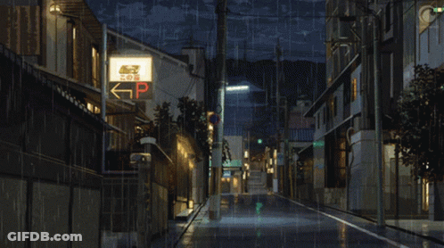 A Street With A Sign That Says ' Aoyama ' On It GIF