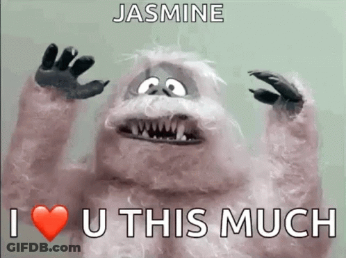 A Stuffed Animal From The Movie Abominable Snowman Is Saying `` I Love U This Much '' . GIF
