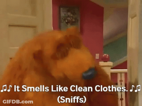 A Stuffed Animal Singing It Smells Like Clean Clothes GIF