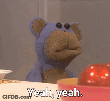A Stuffed Animal That Says Yeah Yeah GIF