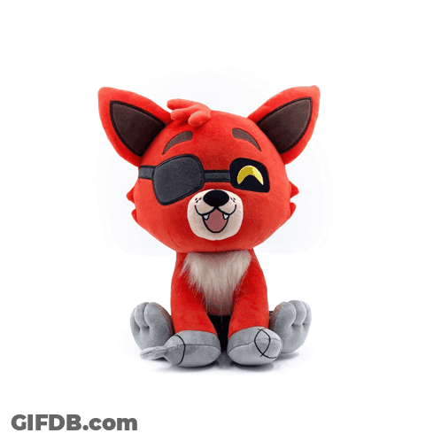A Stuffed Animal With An Eye Patch On It 'S Eye GIF