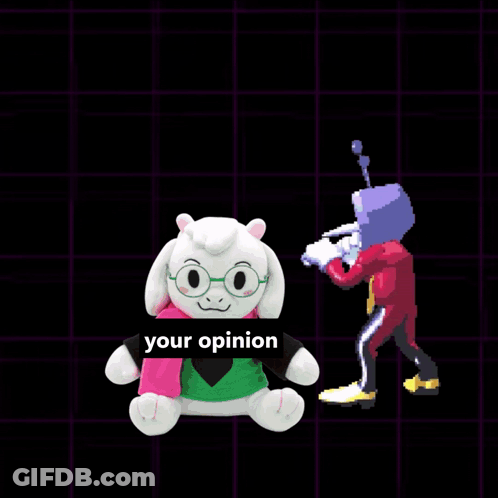 A Stuffed Animal With Glasses And A Scarf Says Your Opinion GIF