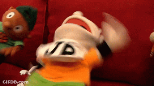 A Stuffed Animal With Jd Written On It 'S Chest GIF