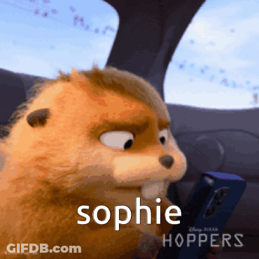 A Stuffed Animal With The Name Sophie Hoppers GIF
