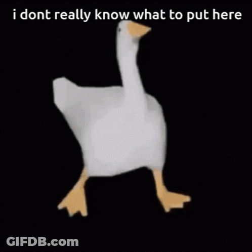 A Stuffed Goose Is Walking On A Black Background . GIF