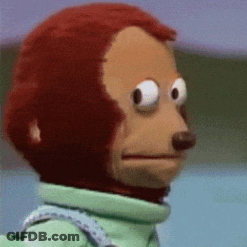 A Stuffed Monkey With Big Eyes Is Wearing A Green Jacket GIF