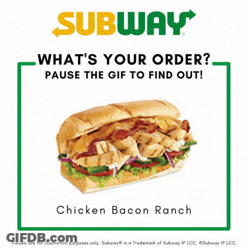 A Subway Ad With A Roast Beef Sandwich GIF