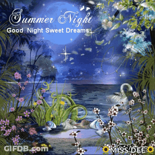 A Summer Night Good Night Sweet Dreams Greeting GIF