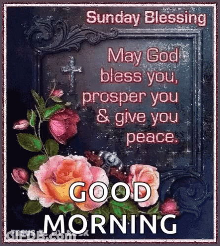 A Sunday Blessing May God Bless You Prosper You And Give You Peace . GIF