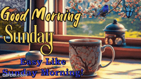 A Sunday Morning Greeting With A Cup Of Coffee GIF