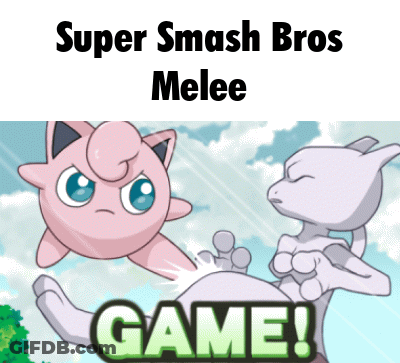 A Super Smash Bros Meme With Jigglypuff And Mewtwo On It GIF