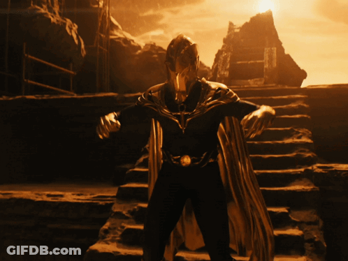 A Superhero Is Standing On A Set Of Stairs GIF
