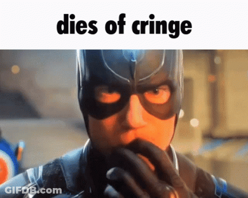 A Superhero Wearing A Mask And Gloves Is Eating A Piece Of Food . GIF