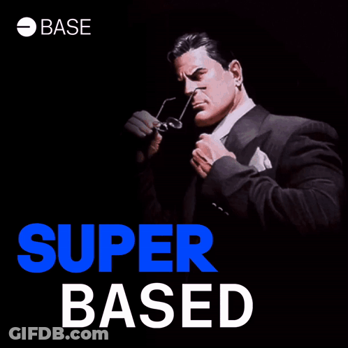 Superman Poster Saying Super Based GIF