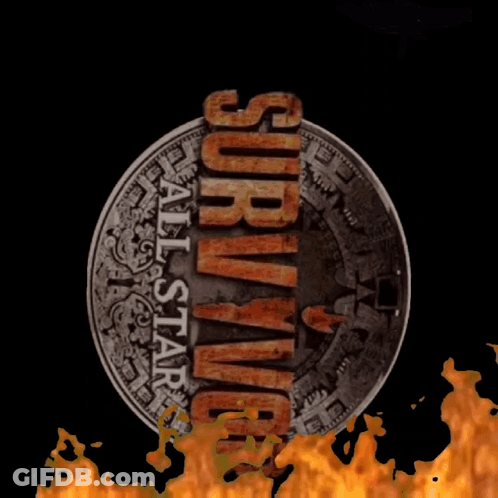 A Survivor All Star Logo With A Coin In The Background GIF