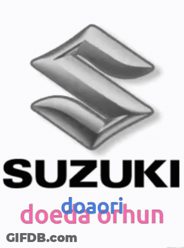 A Suzuki Logo With The Words Doeua Or Hun Underneath It GIF
