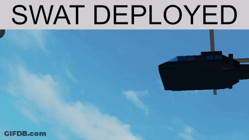 A Swat Helicopter Is Flying In The Sky GIF