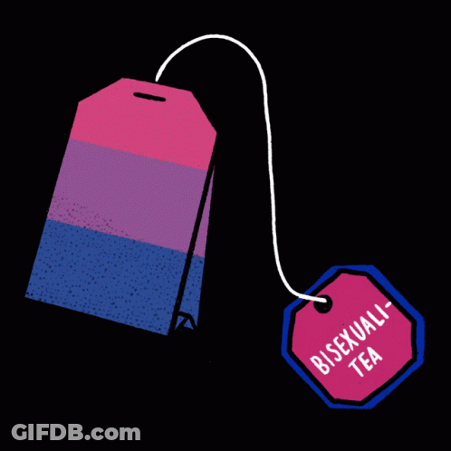 A Tea Bag With A Label That Says Bisexuali Tea GIF