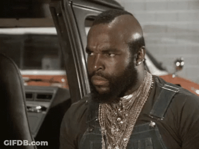 A Team Mr. T Staring GIF