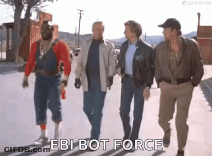 A Team Walking Ebi Bot Force GIF