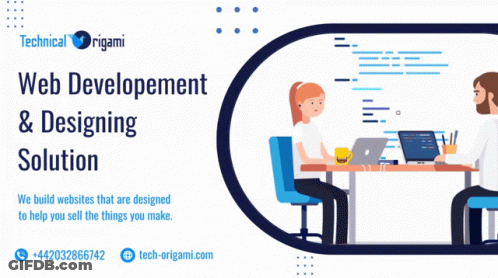 A Technical Origami Web Development And Designing Solution Ad GIF