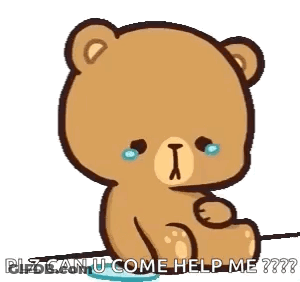 A Teddy Bear Is Crying While Sitting On A Bench And Holding A Flower . GIF