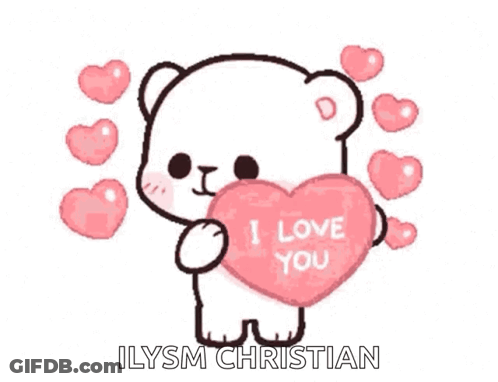 A Teddy Bear Is Holding A Heart That Says `` I Love You '' . GIF