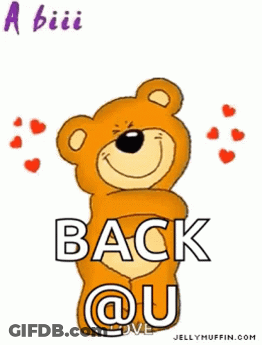 A Teddy Bear Is Holding Out Its Arms And Says A Big Hug From Me To You GIF