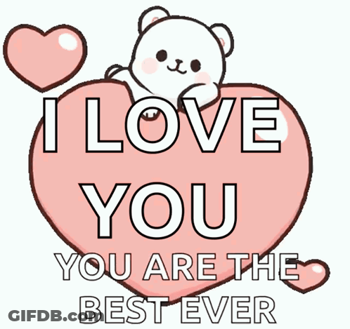 Teddy Bear Peeking Out Of Heart Saying I Love You GIF