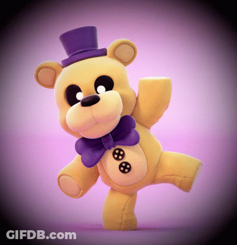 A Teddy Bear Wearing A Top Hat And Bow Tie GIF
