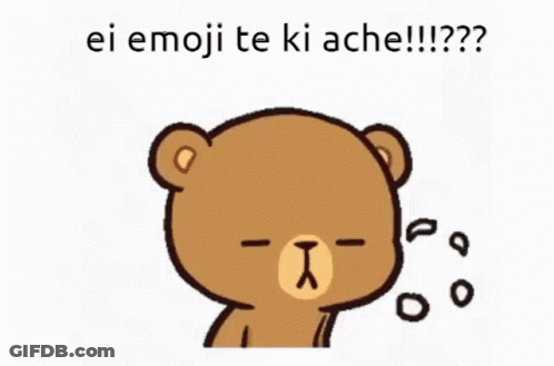 A Teddy Bear With A Fire Behind It And The Words Ei Emoji Te Ki Ache !!! GIF