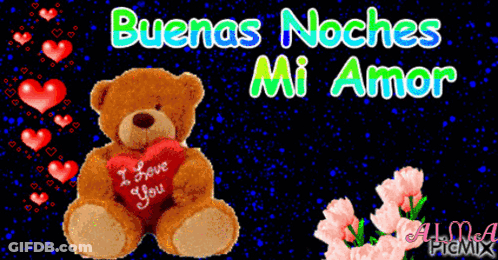 A Teddy Bear With A Red Heart That Says I Love You GIF