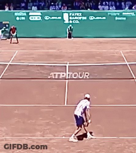 A Tennis Court With The Word Atp Tour Written On It GIF